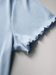 The Set Grey Marl/Pink/Blue 3 Pack Ribbed Pyjamas - Image 14 of 14