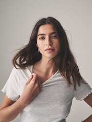 The Set Grey Marl/Pink/Blue 3 Pack Ribbed Pyjamas - Image 7 of 14