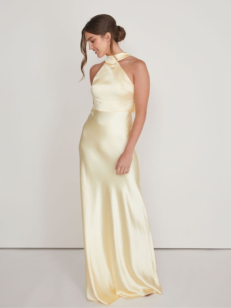 Six Stories Brautjungfernkleid aus Satin mit Neckholder-Träger - Bild 1 von 5 Six Stories Brautjungfernkleid aus Satin mit Neckholder-Träger - Bild 1 von 5