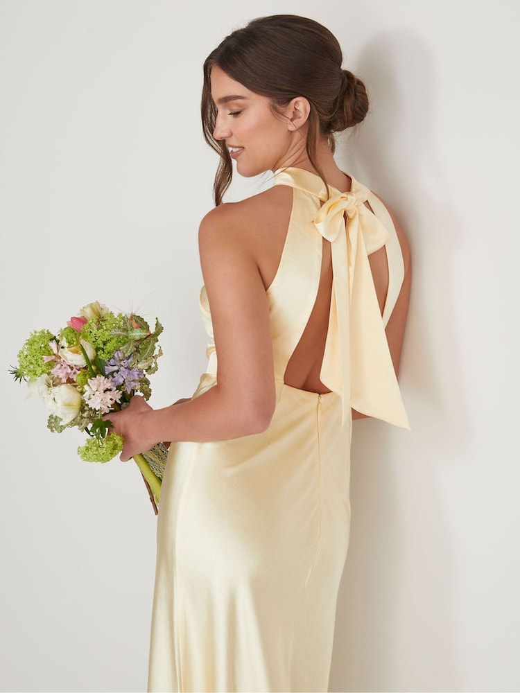 Six Stories Brautjungfernkleid aus Satin mit Neckholder-Träger - Bild 5 von 5 Six Stories Brautjungfernkleid aus Satin mit Neckholder-Träger - Bild 5 von 5