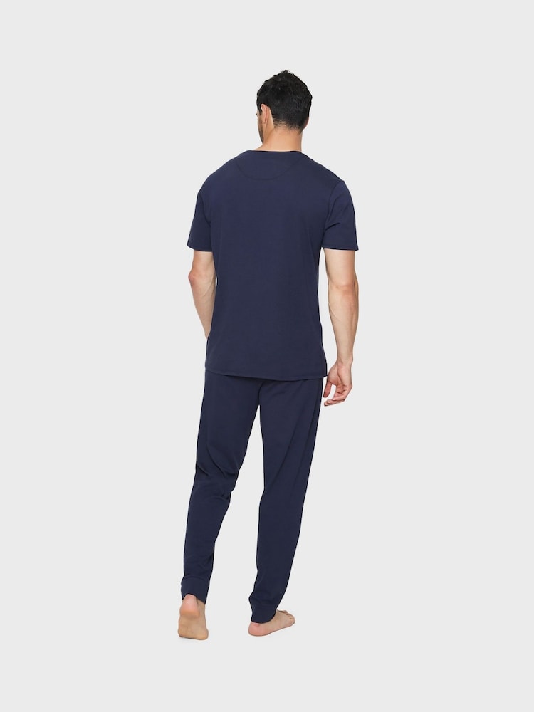 Threadbare Blue Navy Pyjamas Set - Image 2 of 6