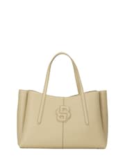 BOSS Natural Double B Monogram Grained Faux-Leather Tote Bag - Image 1 of 3