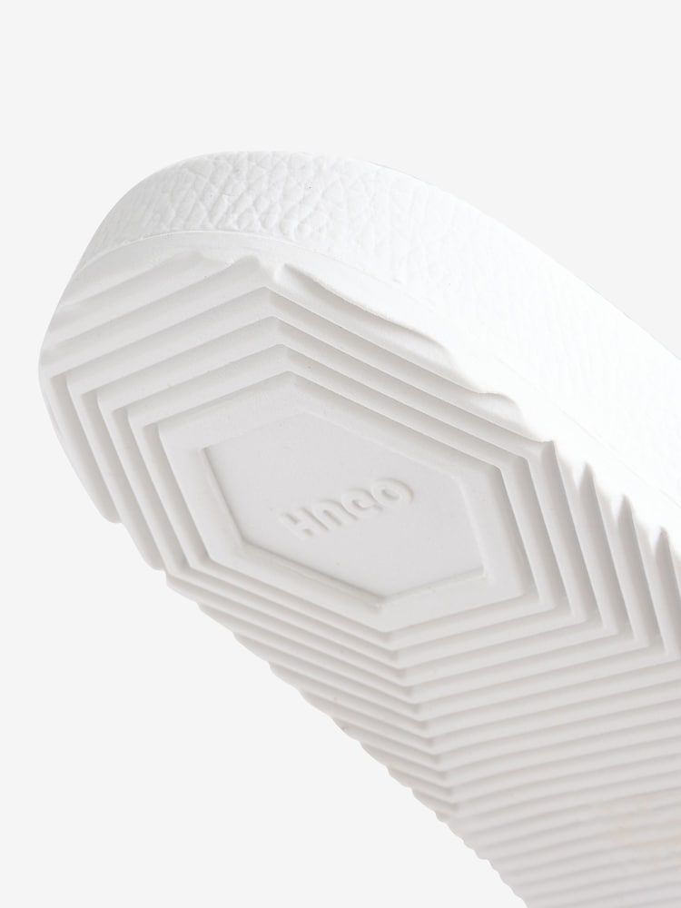 HUGO White Hugo Logo Label Sliders - Image 6 of 6