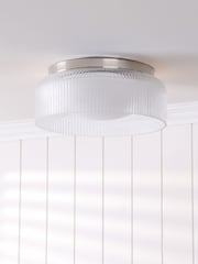 Laura Ashley Polished Chrome Charissa 1 Light Flush Ceiling Light Ip44 - Image 2 of 7
