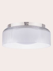 Laura Ashley Polished Chrome Charissa 1 Light Flush Ceiling Light Ip44 - Image 5 of 7