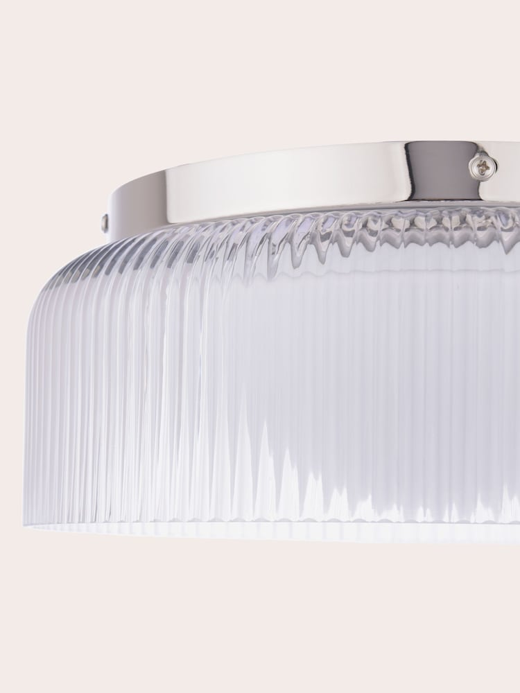 Laura Ashley Polished Chrome Charissa 1 Light Flush Ceiling Light Ip44 - Image 7 of 7