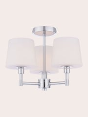 Laura Ashley Polished Chrome Bayfield 3 Light Semi Flush Ceiling Light Ip44 - Image 4 of 7