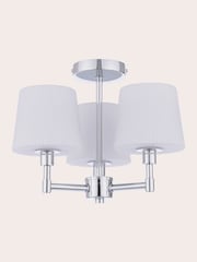 Laura Ashley Polished Chrome Bayfield 3 Light Semi Flush Ceiling Light Ip44 - Image 5 of 7