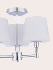 Laura Ashley Polished Chrome Bayfield 3 Light Semi Flush Ceiling Light Ip44 - Image 6 of 7