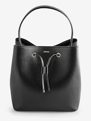 BOSS Black Double B Monogram Faux-Leather Bucket Bag - Image 1 of 1