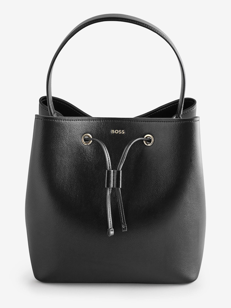 BOSS Black Double B Monogram Faux-Leather Bucket Bag - Image 1 of 1