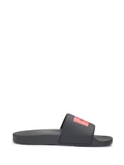 HUGO Black Hugo Logo Label Sliders - Image 1 of 4