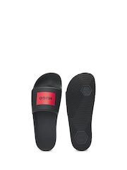HUGO Black Hugo Logo Label Sliders - Image 3 of 4