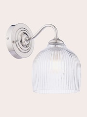 Laura Ashley Polished Chrome Charissa 1 Light Wall Light Ip44 - Image 4 of 7