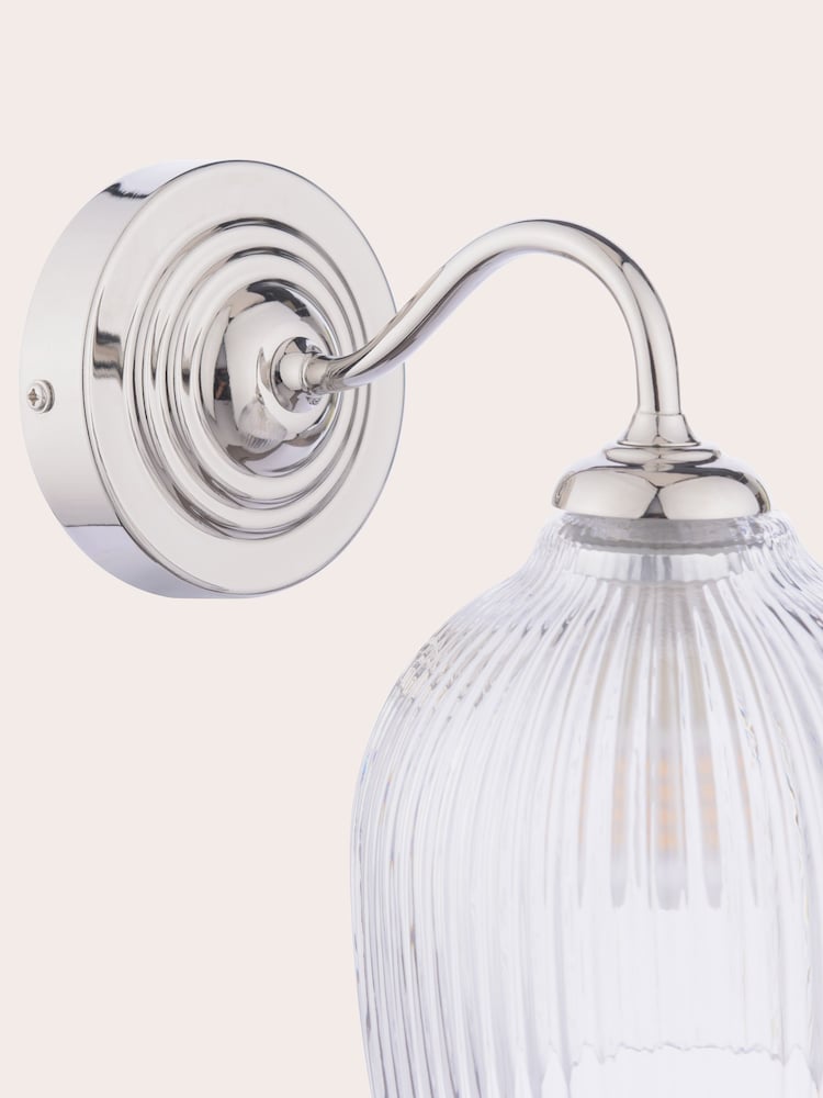 Laura Ashley Polished Chrome Charissa 1 Light Wall Light Ip44 - Image 7 of 7
