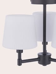 Laura Ashley Matt Black Bayfield 3 Light Semi Flush Ceiling Light Ip44 - Image 7 of 7