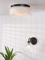 Laura Ashley Matt Black Charissa 1 Light Wall Light Ip44 - Image 3 of 7