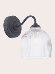 Laura Ashley Matt Black Charissa 1 Light Wall Light Ip44 - Image 4 of 7