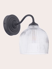 Laura Ashley Matt Black Charissa 1 Light Wall Light Ip44 - Image 5 of 7