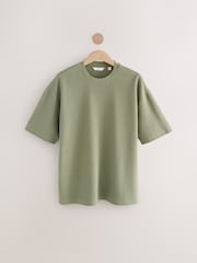 Green/Grey/Neutral 100% Cotton Co-ord T-Shirts And Shorts Set 3 Pack - Image 10 of 15