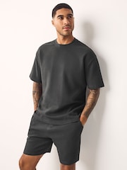 Green/Grey/Neutral 100% Cotton Co-ord T-Shirts And Shorts Set 3 Pack - Image 2 of 15