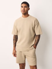 Green/Grey/Neutral 100% Cotton Co-ord T-Shirts And Shorts Set 3 Pack - Image 4 of 15