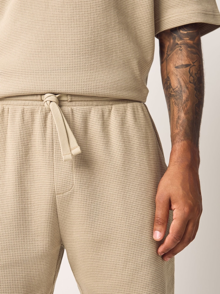 Green/Grey/Neutral - 100% Cotton Co-ord T-Shirts And Shorts Set 3 Pack - Image 6 of 15