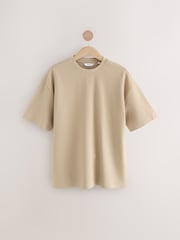 Green/Grey/Neutral 100% Cotton Co-ord T-Shirts And Shorts Set 3 Pack - Image 9 of 15