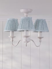 Laura Ashley White Campion 3 Light Semi Flush Ceiling Light - Image 2 of 6