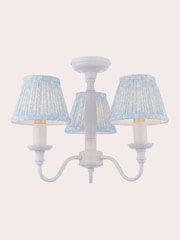 Laura Ashley White Campion 3 Light Semi Flush Ceiling Light - Image 3 of 6