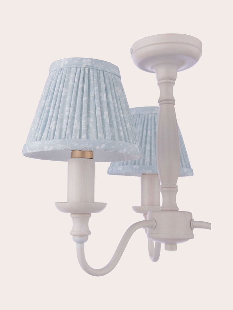 Laura Ashley White Campion 3 Light Semi Flush Ceiling Light - Image 6 of 6
