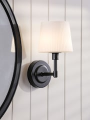 Laura Ashley Matt Black Bayfield 1 Light Wall Light Ip44 - Image 1 of 7