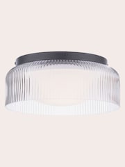 Laura Ashley Matt Black Charissa 1 Light Flush Ceiling Light Ip44 - Image 4 of 7
