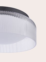 Laura Ashley Matt Black Charissa 1 Light Flush Ceiling Light Ip44 - Image 6 of 7