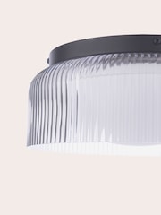 Laura Ashley Matt Black Charissa 1 Light Flush Ceiling Light Ip44 - Image 7 of 7