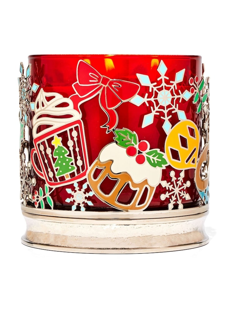 Bath & Body Works Holiday Tea Party 3-Wick Candle Holder - Image 1 of 1