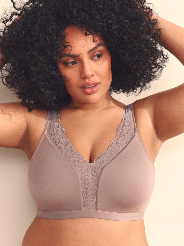 Серо-коричневый - Total Support Ultimate Comfort Supersoft Non Pad Non Wire Bra B-H - Image 2 of 5