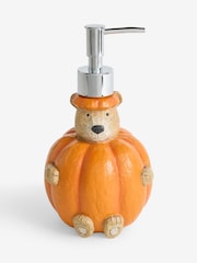 Orange Halloween Pumpkin Bertie Bear Soap Dispenser - Image 1 of 1