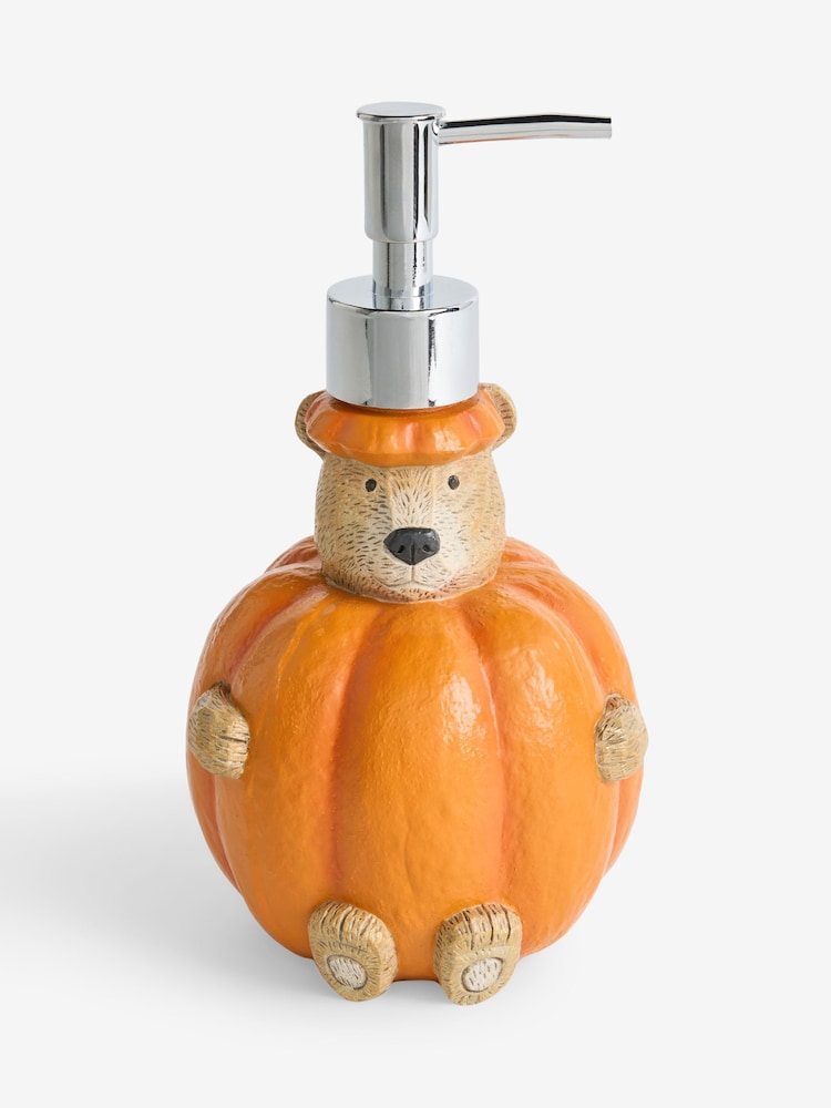 Orange Halloween Pumpkin Bertie Bear Soap Dispenser - Image 1 of 1