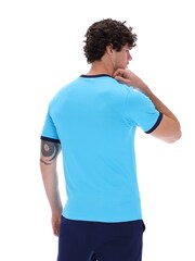Fila Blue 100% Cotton Marconi Ringer T-Shirt - Image 3 of 4