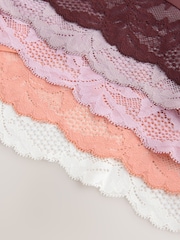 Neutral Brazilian No VPL Lace Back Briefs 5 Pack - Image 11 of 12