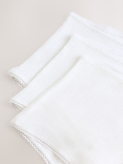 White Boyshort Pointelle Knickers 3 Pack - Image 11 of 11