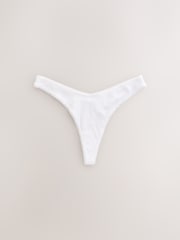 White Thong Pointelle Knickers 3 Pack - Image 2 of 6