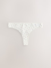 Berry Pink Thong Cotton Rich Knickers 5 Pack - Image 2 of 8