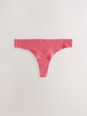 Berry Pink Thong Cotton Rich Knickers 5 Pack - Image 3 of 8