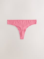 Berry Pink Thong Cotton Rich Knickers 5 Pack - Image 4 of 8