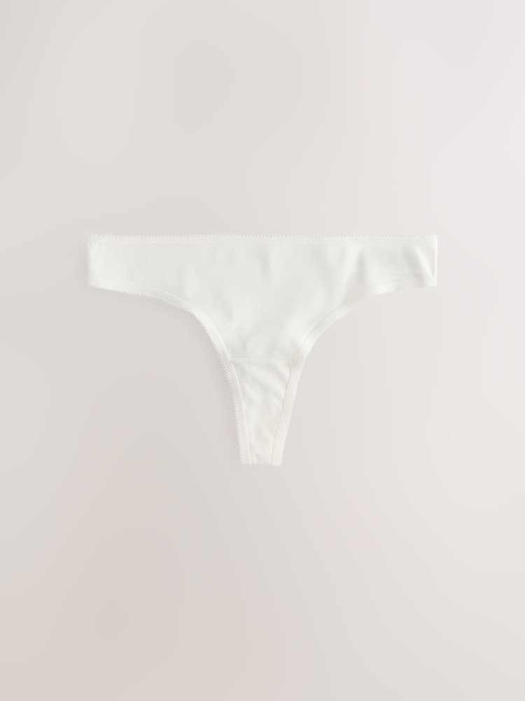 Berry Pink Thong Cotton Rich Knickers 5 Pack - Image 5 of 8