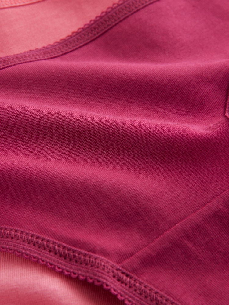 Berry Pink Thong Cotton Rich Knickers 5 Pack - Image 7 of 8