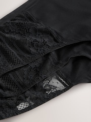 Black High Waisted Thong Modal & Lace Knickers 3 Pack - Image 6 of 6