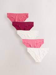 Berry Pink Bikini Rich Knickers 5 Pack - Image 1 of 11